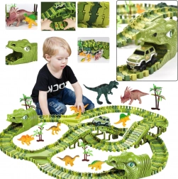 Dinosauří závodná dráha DIY – 240 dielov