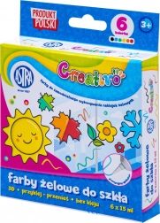 ASTRA CREATIVO gélové farby na sklo 6×15 ml