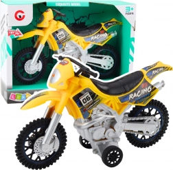 Motokrosová hračka Off-Road žltá s efektmi svetla a zvuku