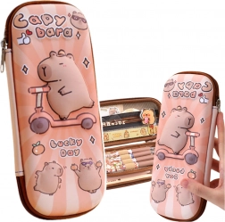 Praktická školská peračník Kapybary na kolobežke 23cm