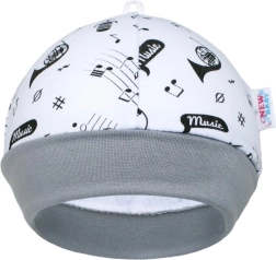 Dojčenská bavlnená čiapočka New Baby Music