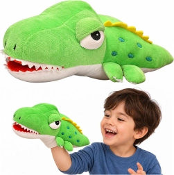 Plyšový Krokodíl Bábka Zelená 30 cm