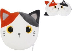 Cestovný vankúš s maskou oranžová mačka