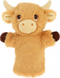 Plyšová bábka na ruku Vysokohorská krava