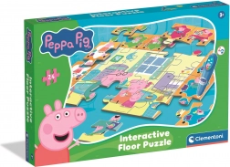 Interaktívne podlahové puzzle PEPPA PIG s elektronickým perom 70 × 100 cm