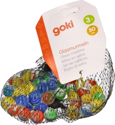 Sklenené guličky Mačacie oko 50 ks