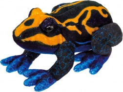 Plyšová žaba oranžovo-čierna