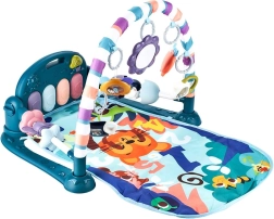 Interaktívna hracia podložka s klavírom modrá