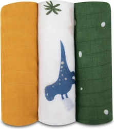 bambusové plienky LIONELO dino, 3 ks