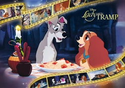 TREFL Puzzle Premium Plus Ikonické Okamžiky: Lady a Tramp 1000 dielikov