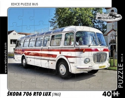 Puzzle retro autobus Škoda 706 RTO LUX 40 dielikov