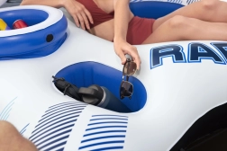 Dvojplášťový nafukovací ostrov pre 2 osoby s opierkami a úložnými priehradkami