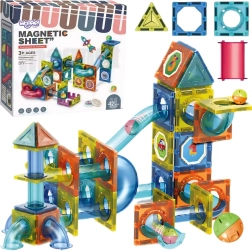 Woopie magnetické stavebnice 3D – guľôčková dráha, 42 dielov
