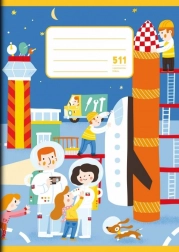 Školský zošit A5 s pomocnou linkou Vesmír