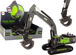 Hračka Pásový bager s kovovým drapákom 1:55 čierno-zelená