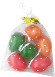 Plastové farebné dekoračné vajíčko 4x6 cm