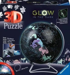 Svietiaci puzzle glóbus hviezdnej oblohy 180 dielikov