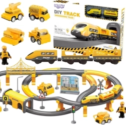 Woopie elektrická vláčkodráha – stavebný tím, 92 dielov