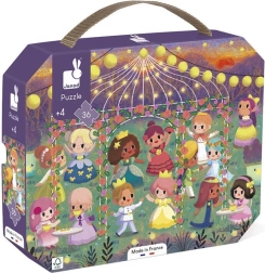Puzzle v kufríku Princezné 36 dielikov