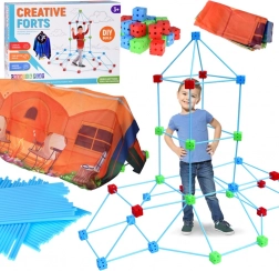 Veľká stavebnica konštrukčných slamiek 89 ks s krycou látkou a vreckom