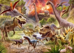 Puzzle s motívom dinosaurov Ravensburger 60 ks