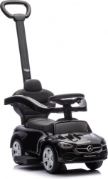 Detské odrážadlo s rukoväťou Mercedes 3v1 čierne