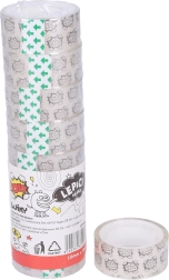 Priehľadná lepiaca páska 18 mm x 10 m, 8 ks