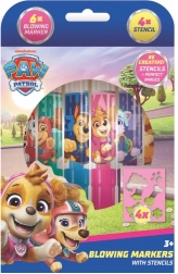 Fúkacie fixky so šablónami pre dievčatá Paw Patrol, 6 ks
