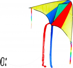 Farebný lietajúci šarkan 110 × 63 cm s držadlom