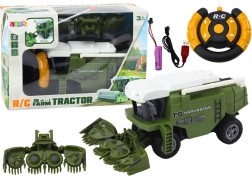 RC poľnohospodársky kombajn zelený