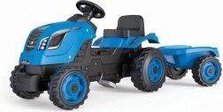 Šliapací traktor Farmer XL s vozíkom – Modrý
