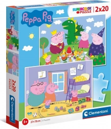 Puzzle Prasiatko Peppa - Clementoni 2x20 dielikov