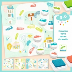 Pečiatkovací set Autá od DJECO