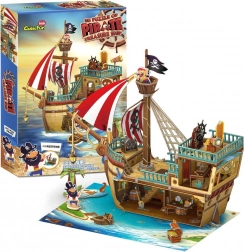 3D puzzle pirátska loď s pokladom