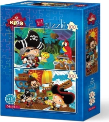 Puzzle piráti 2×100 dielikov