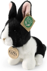Rappa plyšový bielo-čierny králik sediaci 16 cm