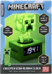 Budík Minecraft Creeper s nočným svetlom 16 cm