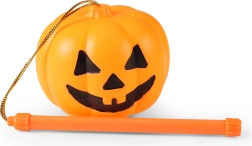 Svietiaca tekvica na Halloween s rúčkou