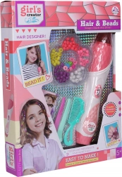 Navliekač korálikov do vlasov s doplnkami