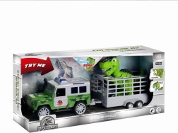 Auto s pohonom JEEP s dinosaurom
