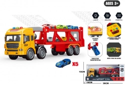 Nákladná odťahovka s prepravníkom a 5 autíčkami