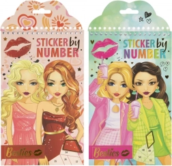 Kreatívna sada lepenia podľa čísel – 12 listov a 6 listov samolepiek