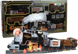 Veľká elektrická železnica s vagónmi s efektmi