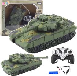 RC tank T-90 1:18 zelený so svetlami a zvukmi