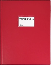 Dosky na triednu knihu A4 s okienkom – červené Classic
