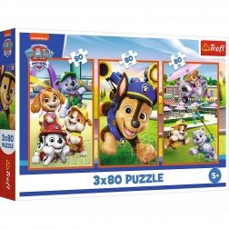 Puzzle 3x80 Psia Hliadka Paw Patrol