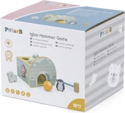 Viga PolarB drevená hra Igloo s kladivkom, figúrkami a sorterom