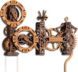 Drevené 3D puzzle Steampunk Gearworks nástenné hodiny 304 dielikov