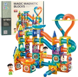 Magnetické stavebnice s guľôčkovou dráhou 188 ks MAGIC MAGNETIC BLOCKS