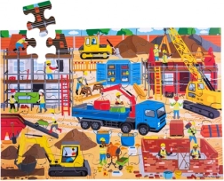 Podlahové puzzle Stavenisko 48 dielikov